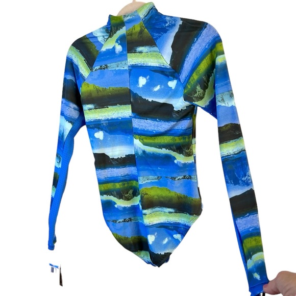 Nike NWT One Piece Long Sleeve Rash Guard Sport Swimsuit Size Medium - Picture 4 of 16